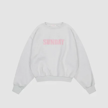heavyweight headline crewneck grey